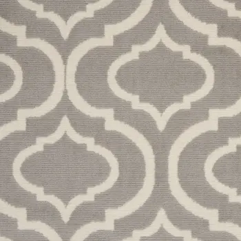 6' X 9' Gray Moroccan Power Loom Area Rug