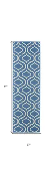 7' Gray Moroccan Power Loom Runner Rug
