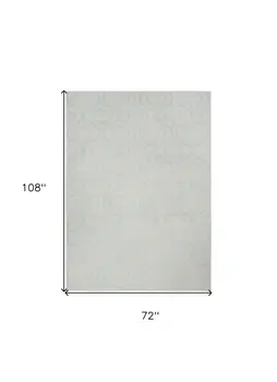 6' X 9' Gray Moroccan Power Loom Area Rug
