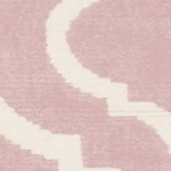 6' X 9' Pink and Ivory Moroccan Power Loom Area Rug
