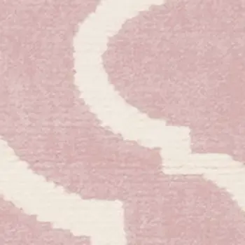 4' X 6' Pink and Ivory Moroccan Power Loom Area Rug
