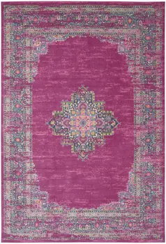10' X 14' Blue Moroccan Power Loom Distressed Area Rug