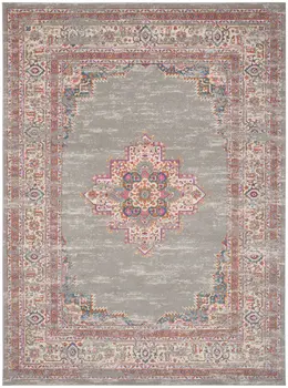 12' X 18' Blue Moroccan Power Loom Distressed Area Rug