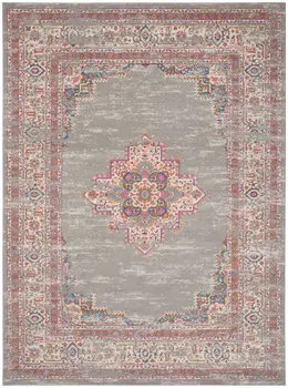 12' X 15' Blue Moroccan Power Loom Distressed Area Rug