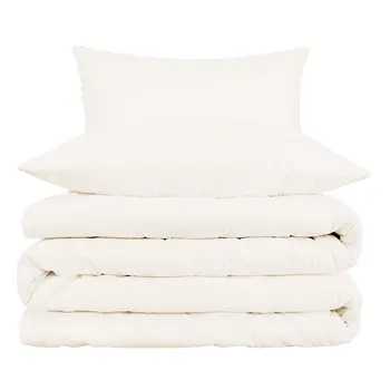 Ivory Queen Cotton Blend 1000 Thread Count Washable Duvet Cover Set