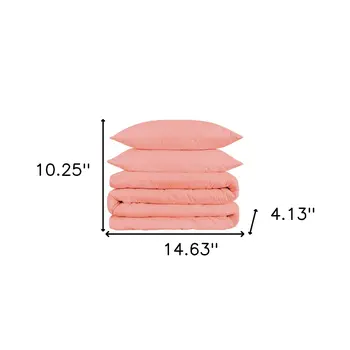 Dusty Rose King Cotton Blend 1500 Thread Count Washable Duvet Cover Set
