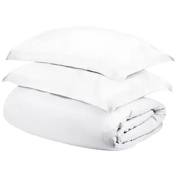 White Queen Cotton Blend 400 Thread Count Washable Duvet Cover Set