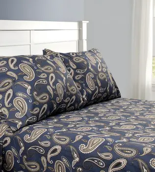 Blue and White King Cotton Blend 0 Thread Count Washable Duvet Cover Set