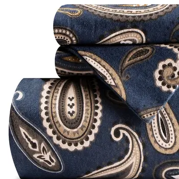 Blue and White King Cotton Blend 0 Thread Count Washable Duvet Cover Set
