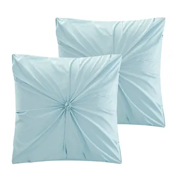 Blue Queen Polyester 180 Thread Count Washable Down Comforter Set