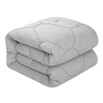 Gray Queen Polyester 180 Thread Count Washable Down Comforter Set