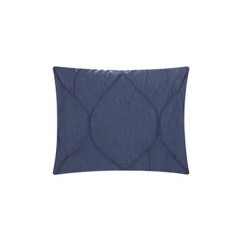 Navy Blue Twin Polyester 180 Thread Count Washable Down Comforter Set