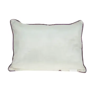 14" X 20" Pink and Purple Floral Cotton Throw Pillow With Sequins