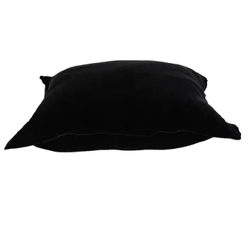 24" Black Velvet Throw Pillow