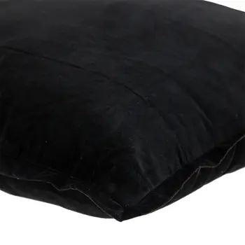 24" Black Velvet Throw Pillow