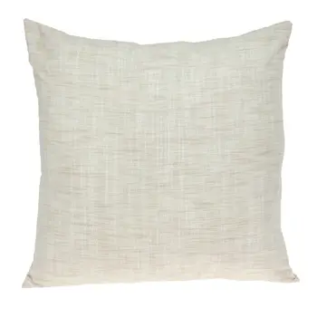 22" Blue and Beige Floral Cotton Throw Pillow With Embroidery