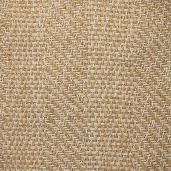 18" Beige and White Weave Cotton Throw Pillow With Pom Poms