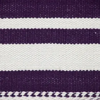 18" Purple and White Cotton Throw Pillow