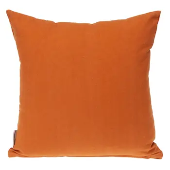 18" Orange Geometric Cotton Throw Pillow