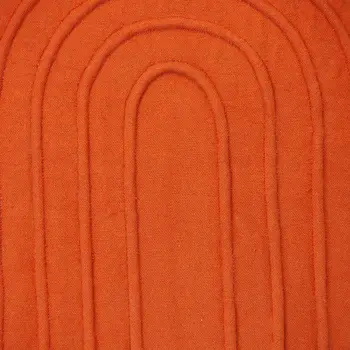 18" Orange Geometric Cotton Throw Pillow