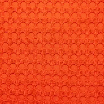 20" Orange Cotton Throw Pillow With Texture