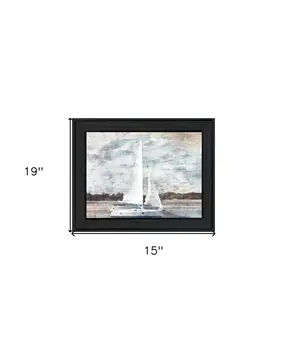 Sailboat on Water Black Framed Print Wall Art