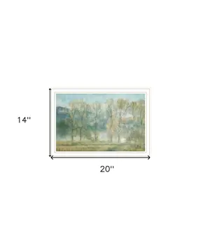 Peaceful Tree Line White Framed Print Wall Art