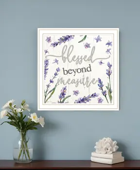 Blessed Beyond Measure White Framed Print Wall Art