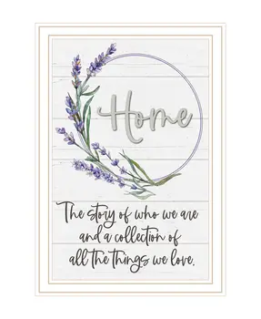 Home a Circle of Love White Framed Print Wall Art