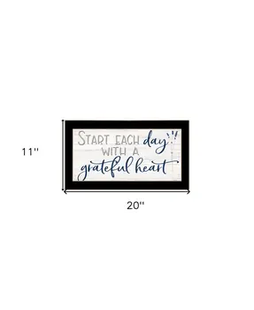 Grateful Heart Black Framed Print Wall Art