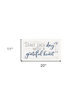 Grateful Heart White Framed Print Wall Art