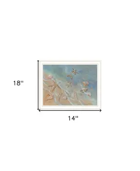 Seashore Star White Framed Print Wall Art