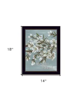 Spring Be Still Black Framed Print Wall Art