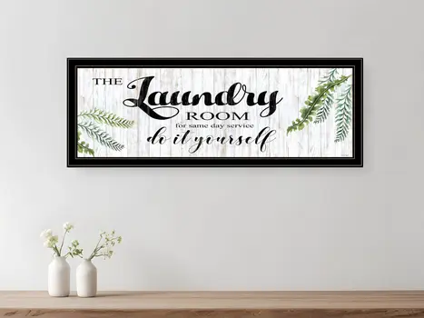 The Laundry Room Black and Brown Framed Print Laundry Wall Art