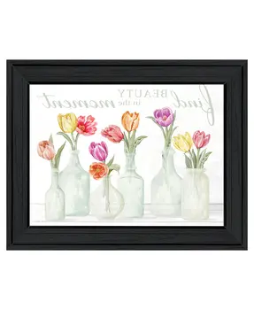 FIND BEAUTY IN THE MOMENT Black Framed Print Wall Art