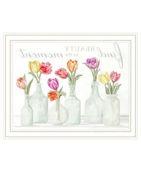 FIND BEAUTY IN THE MOMENT White Framed Print Wall Art