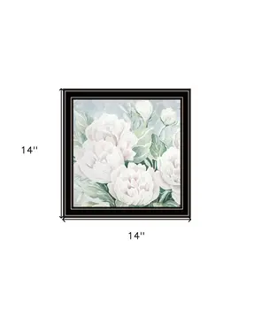 Peaceful Peonies In Full Bloom Black Framed Print Wall Art