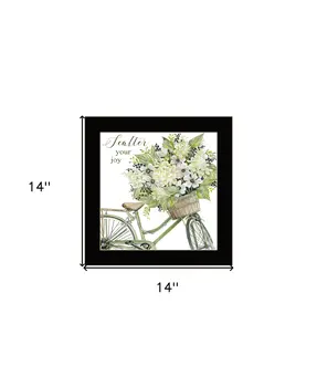 SCATTER YOUR JOY WITH FLOWERS Black Framed Print Wall Art
