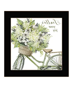SCATTER YOUR JOY WITH FLOWERS Black Framed Print Wall Art