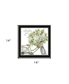 SCATTER YOUR JOY WITH FLOWERS Black Framed Print Wall Art