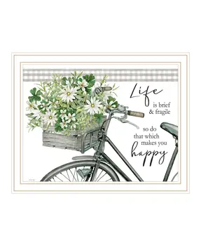 DO THAT WHICH MAKES YOU HAPPY White Framed Print Wall Art