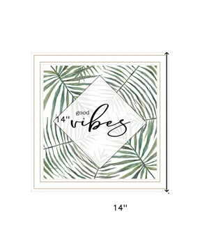 GOOD VIBES White Framed Print Wall Art