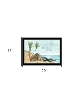 WILD AND FREE JUST LIKE THE SEA Black Framed Print Wall Art