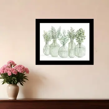 Simply Sage Black Framed Print Wall Art
