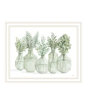 Simply Sage White Framed Print Wall Art
