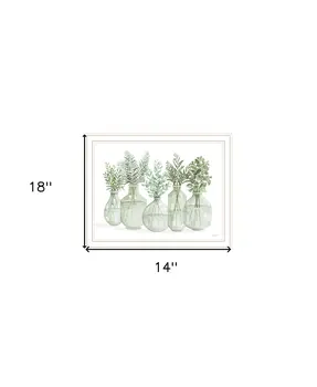 Simply Sage White Framed Print Wall Art