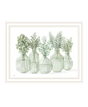 Simply Sage White Framed Print Wall Art