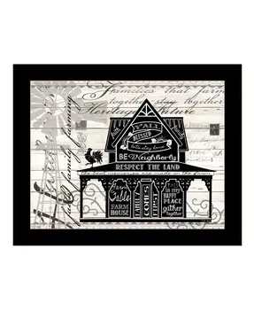 Y'ALL BLESSED FARMHOUSE Black Framed Print Wall Art