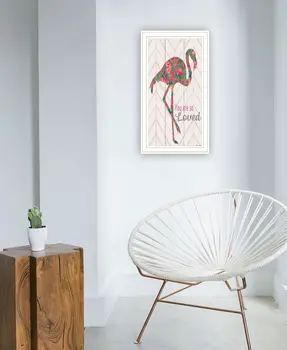 You are so loved Flamingo White Framed Print Wall Art