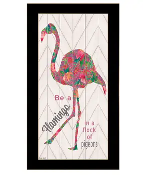 Be A Flamingo Black Framed Print Wall Art